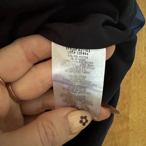 BETSY & ADAM Metallic-dot Ruffled Scuba Dress - Picture 12 of 16